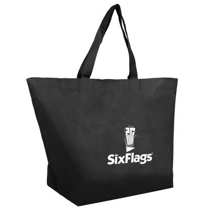 Custom Eco Non-Woven Shopping Tote - Black