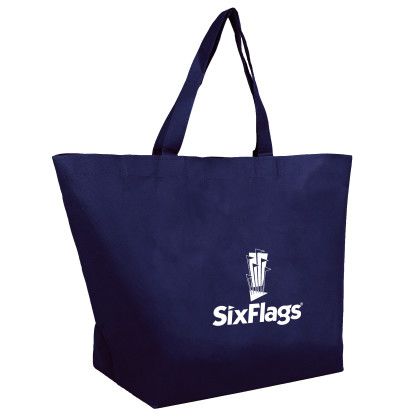 Custom Eco Non-Woven Shopping Tote - Navy Blue