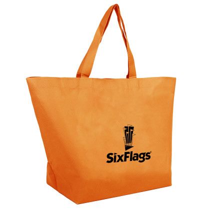 Custom Eco Non-Woven Shopping Tote - Orange