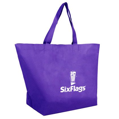 Custom Eco Non-Woven Shopping Tote - Purple