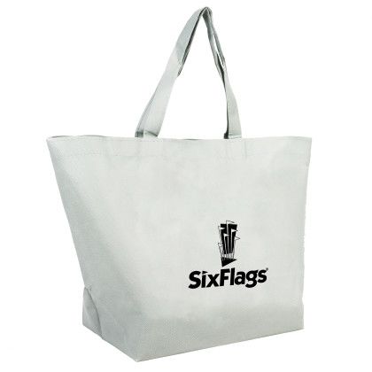 Custom Eco Non-Woven Shopping Tote - White Custom Eco Non-Woven Shopping Tote - White