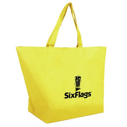 Custom Eco Non-Woven Shopping Tote - Yellow