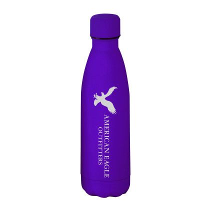 Custom 17 oz Matte Finish Stainless Steel Bottle - Purple