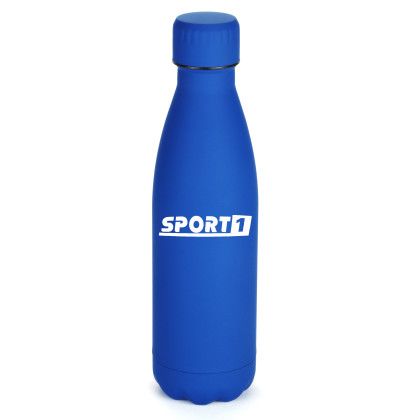 Custom 17 oz Matte Finish Stainless Steel Bottle - Royal Blue