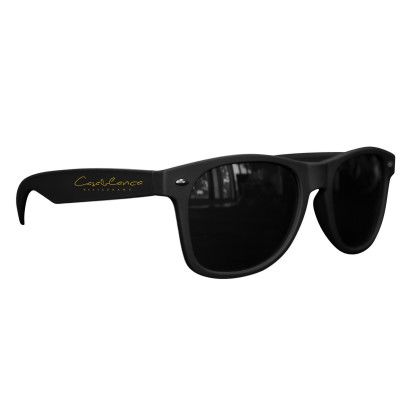 Custom Matte Soft Rubberized Finish Miami Sunglasses - Black