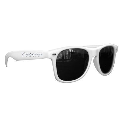 Custom Matte Soft Rubberized Finish Miami Sunglasses - White