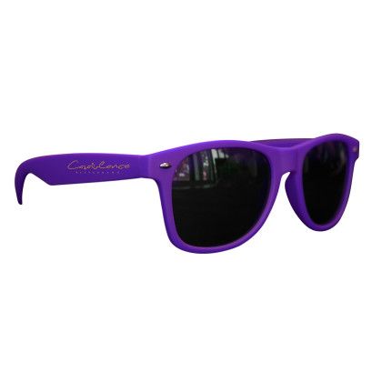 Custom Matte Soft Rubberized Finish Miami Sunglasses - Purple