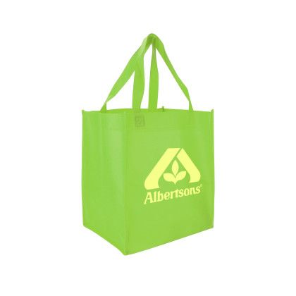 Custom Gusset Shopping Tote - Lime Green