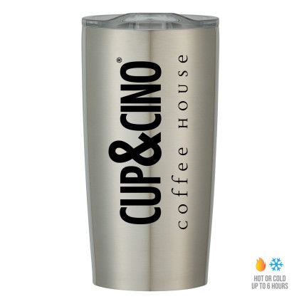 Custom 20 oz Stainless Steel Tumbler - Silver