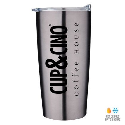 Custom 20 oz Stainless Steel Tumbler - Titanium 