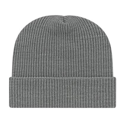 Custom Ribbed Knit Cap with Cuff - Heather