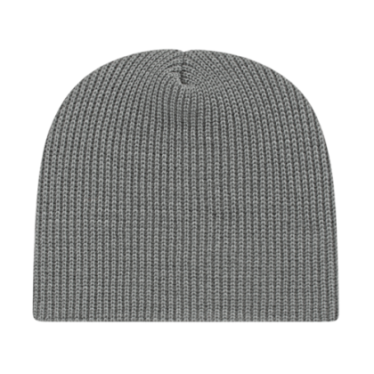 Custom Ribbed Knit Beanie - Heather