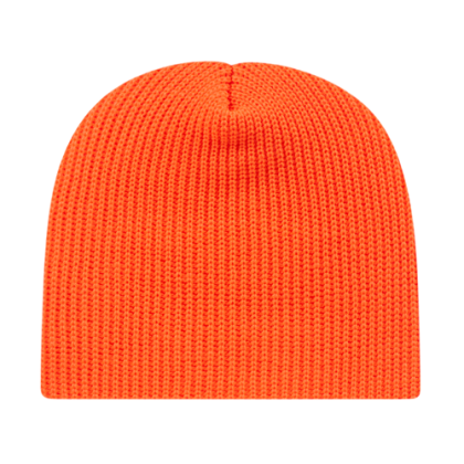 Custom Ribbed Knit Beanie - Neon Blaze