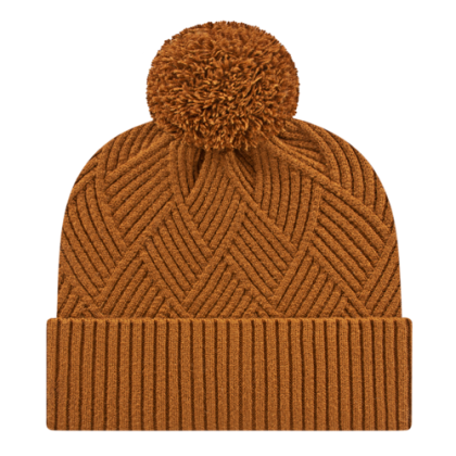 Custom Premium Diagonal Weave Knit Cap with Cuff - Cider