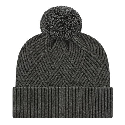 Custom Premium Diagonal Weave Knit Cap with Cuff - Dark Heather