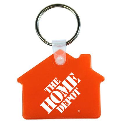 Custom House Key Fob - Orange