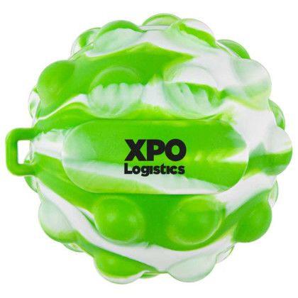 Custom Popper Ball - Green Swirl