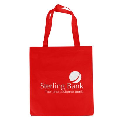 Custom Eco Savings Non-Woven Tote - Red