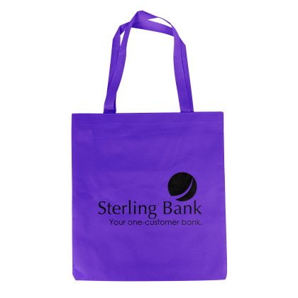 Custom Eco Savings Non-Woven Tote - Purple