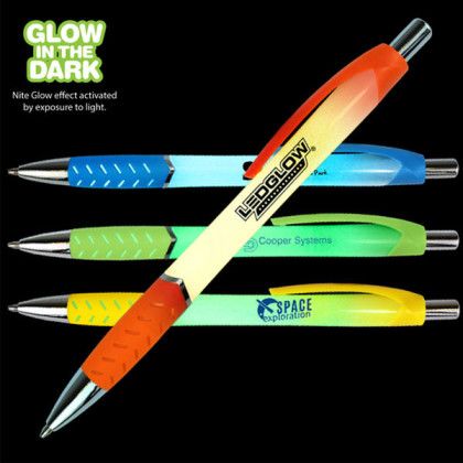 Custom Nite Glow Grip Pen - All Colors Glowing