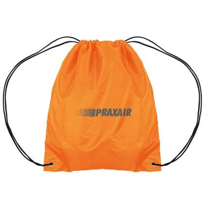 Custom Polyester Drawstring Backpack - Orange