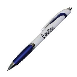 Custom White Crest Grip Pen - Dark Blue