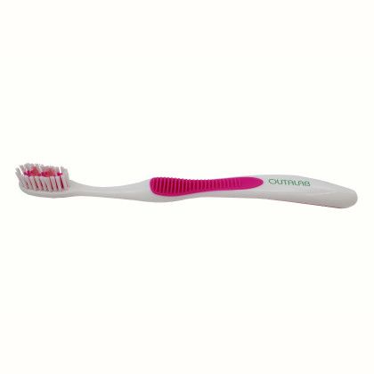 Custom Toothbrush With Tongue Scraper - Pink