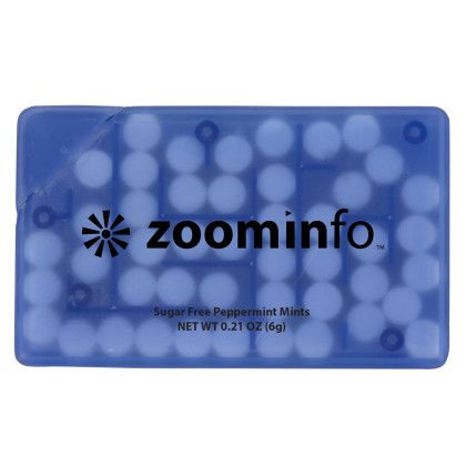 Custom Rectangle Puzzle Credit Card Mints - Blue