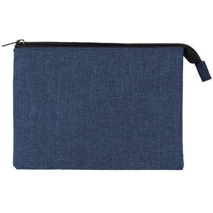 Custom Heathered Reusable 3-Pocket EVA Pouch - Blue