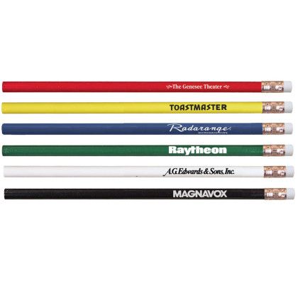 Custom Thrifty Pencil with White Eraser - Colors