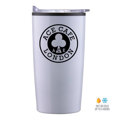 Custom 20 oz Economy Stainless Steel Tumbler With Plastic PP Liner - White