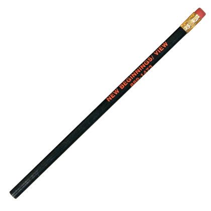 Custom Round Pioneer Pencil - Black