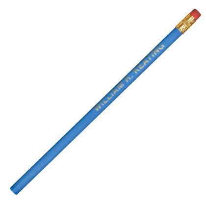 Custom Round Pioneer Pencil - Light Blue