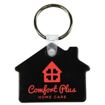 Custom House Key Fob - Black