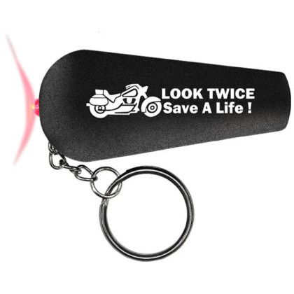 Custom Whistle/Light Key Chain - Black