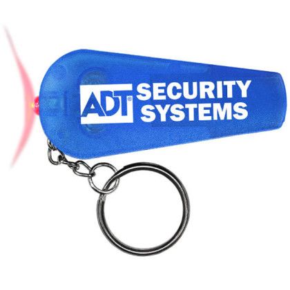 Custom Whistle/Light Key Chain - Translucent Blue