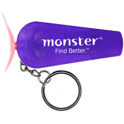 Custom Whistle/Light Key Chain - Translucent Purple