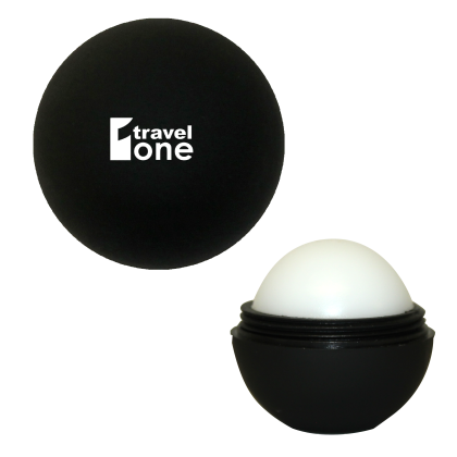 Custom Round Lip Balm - Black