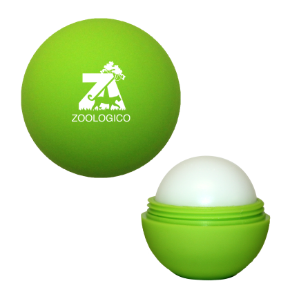 Custom Round Lip Balm - Lime Green