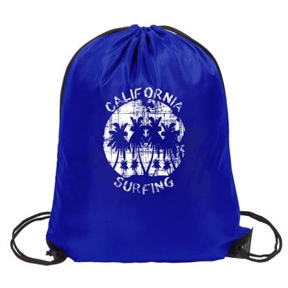 Custom 210D Drawstring Backpack - Royal Blue