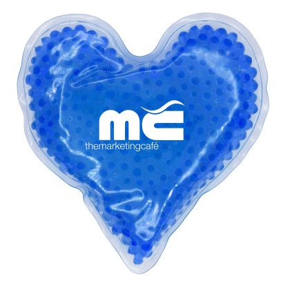 Custom Heart Gel Bead Hot/cold Pack - Blue