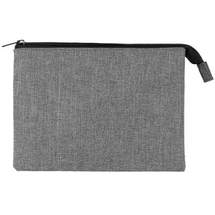 Custom Heathered Reusable 3-Pocket EVA Pouch - Gray