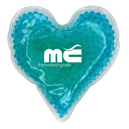 Custom Heart Gel Bead Hot/cold Pack - Teal