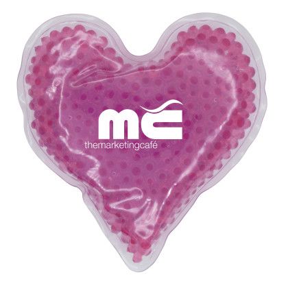 Custom Heart Gel Bead Hot/cold Pack - Pink