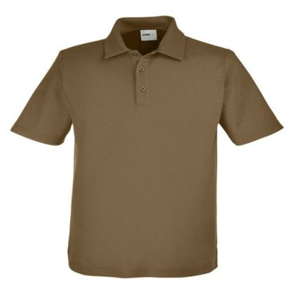 Coyote Brown Men's Fusion ChromaSoft Embroidered Pique Polo Shirt