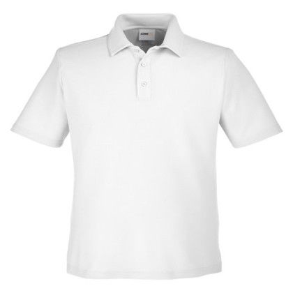 White Men's Fusion ChromaSoft Embroidered Pique Polo Shirt