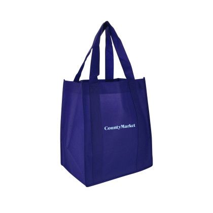 Custom Shopping Tote 13"W x 15"H with a 10" Gusset - Navy