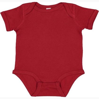 Custom Rabbit Skins Infant Baby Rib Bodysuit - Garnet