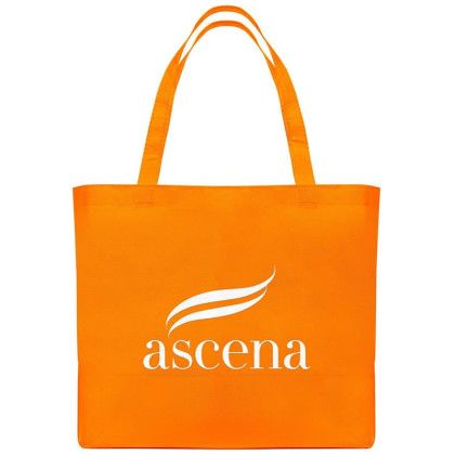 Custom 20"Wx13"H Eco-Friendly 80GSM Non-Woven Tote - Orange