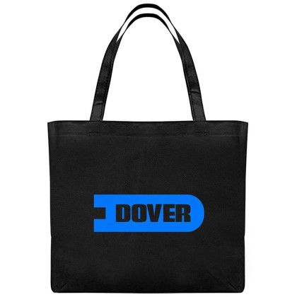 Custom 20"Wx13"H Eco-Friendly 80GSM Non-Woven Tote - Black